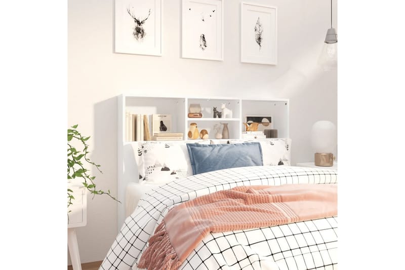 beBasic Sengegavlskap hvit 120x19x103,5 cm - Hvit - Møbler - Senger - Sengetilbehør & sengegavl - Sengegavl