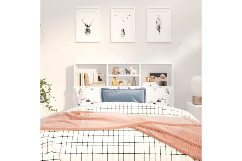 beBasic Sengegavlskap hvit 120x19x103,5 cm - Hvit - Møbler - Senger - Sengetilbehør & sengegavl - Sengegavl