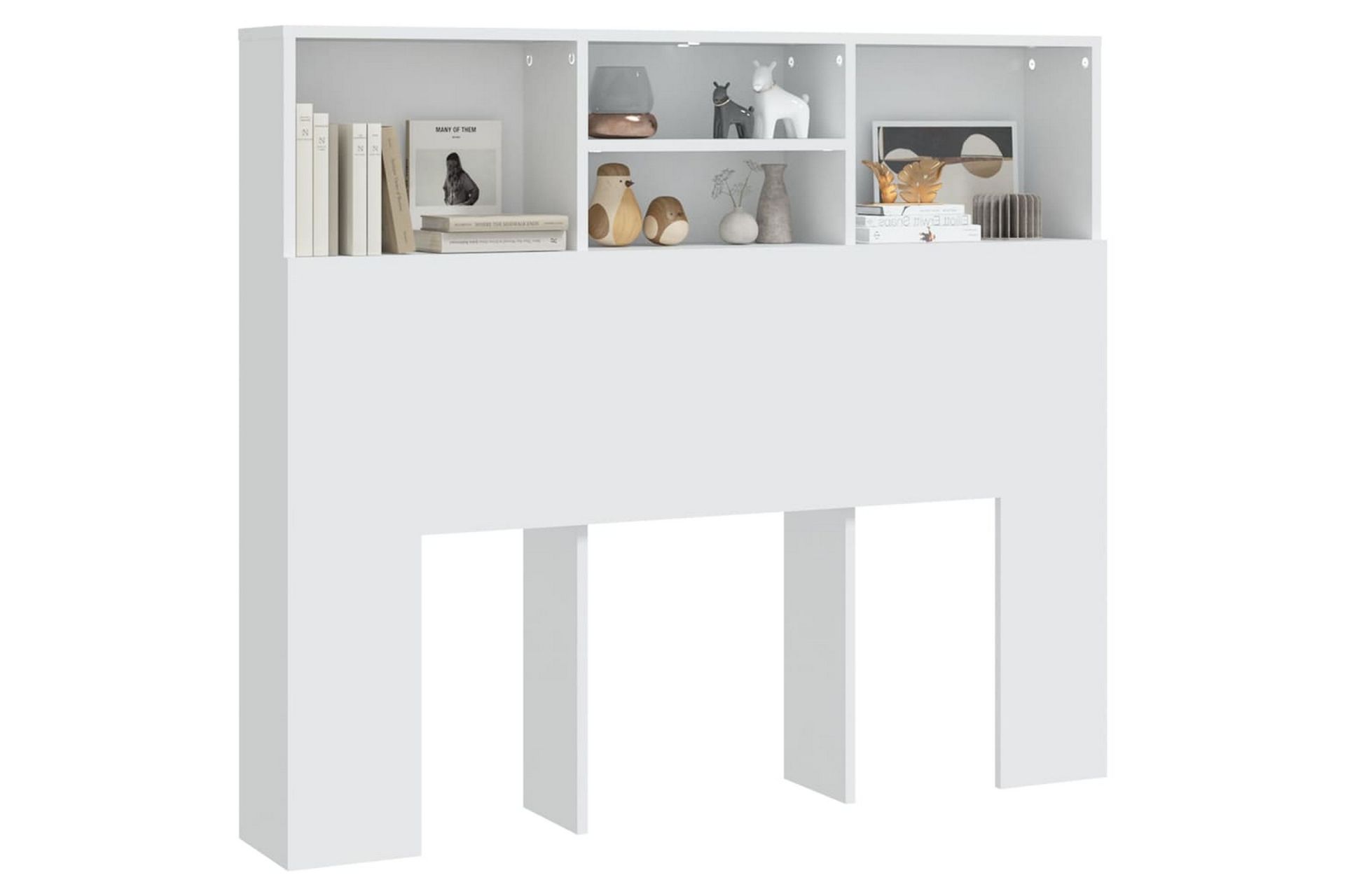 beBasic Sengegavlskap hvit 120x19x103,5 cm - Hvit - Møbler - Senger - Sengetilbehør & sengegavl - Sengegavl