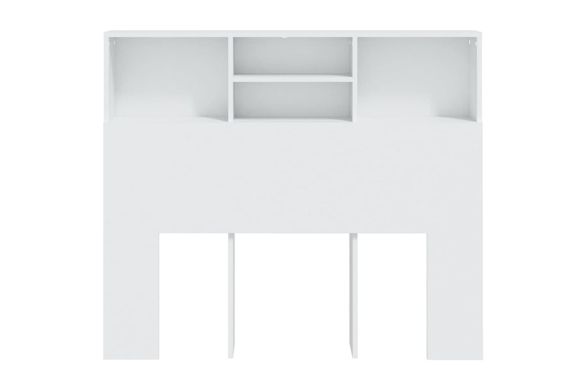 beBasic Sengegavlskap hvit 120x19x103,5 cm - Hvit - Møbler - Senger - Sengetilbehør & sengegavl - Sengegavl