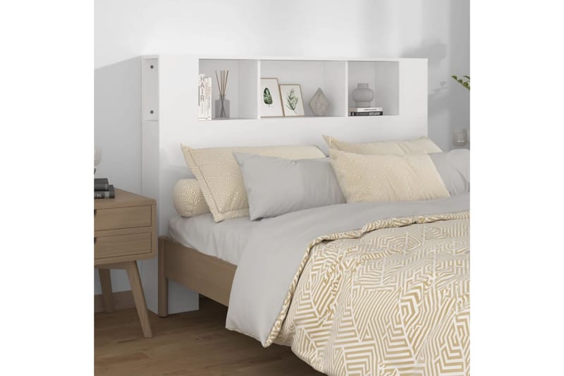 beBasic Sengegavlskap hvit 140x18,5x104,5 cm - Hvit - Møbler - Senger - Sengetilbehør & sengegavl - Sengegavl