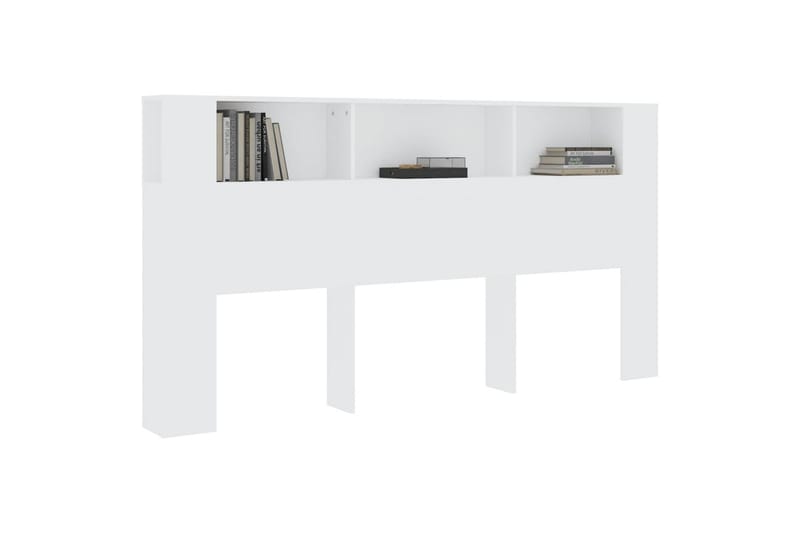 beBasic Sengegavlskap hvit 200x18,5x104,5 cm - Hvit - Møbler - Senger - Sengetilbehør & sengegavl - Sengegavl