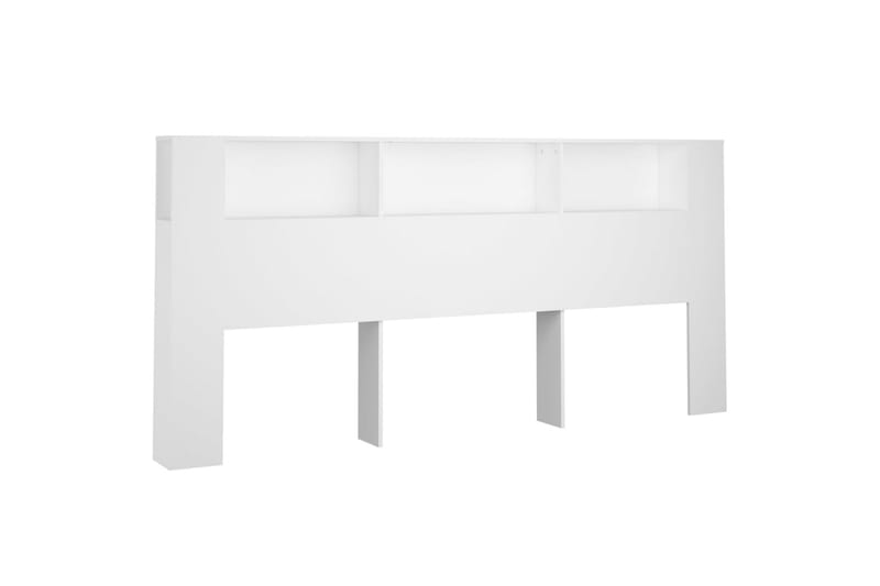 beBasic Sengegavlskap hvit 220x18,5x104,5 cm - Hvit - Møbler - Senger - Sengetilbehør & sengegavl - Sengegavl