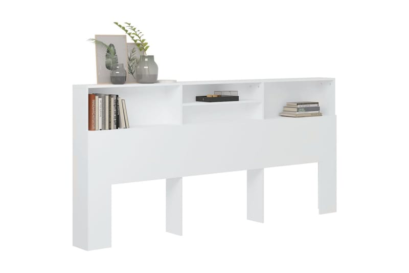 beBasic Sengegavlskap hvit 220x19x103,5 cm - Hvit - Møbler - Senger - Sengetilbehør & sengegavl - Sengegavl