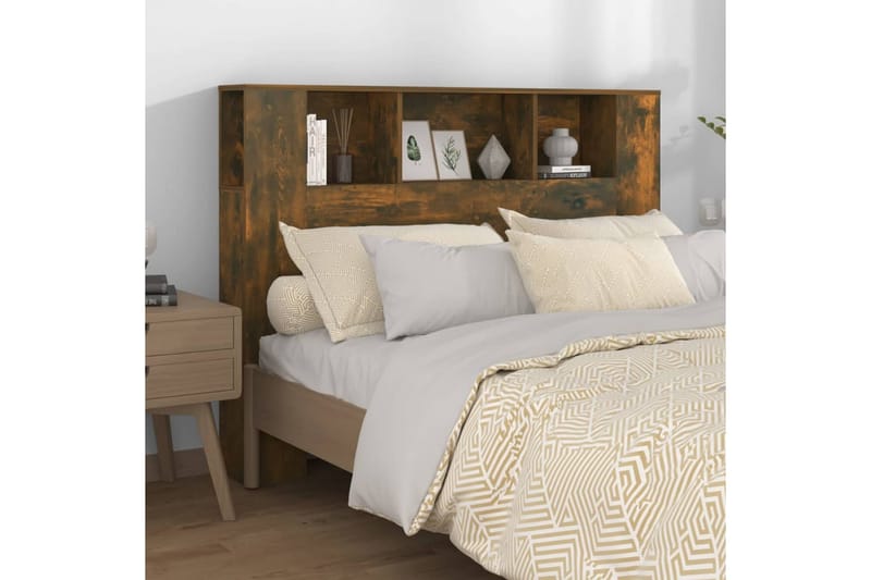 beBasic Sengegavlskap røkt eik 140x18,5x104,5 cm - Brun - Møbler - Senger - Sengetilbehør & sengegavl - Sengegavl