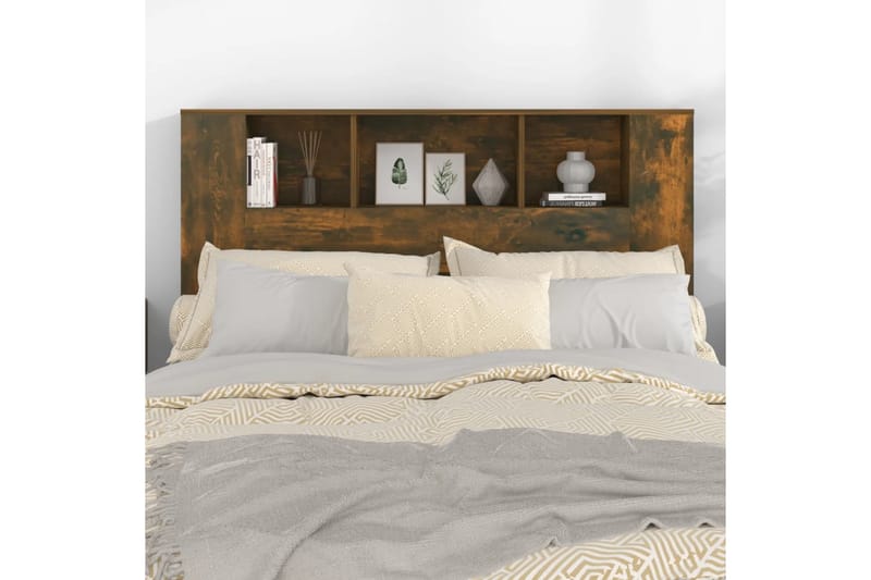beBasic Sengegavlskap røkt eik 140x18,5x104,5 cm - Brun - Møbler - Senger - Sengetilbehør & sengegavl - Sengegavl