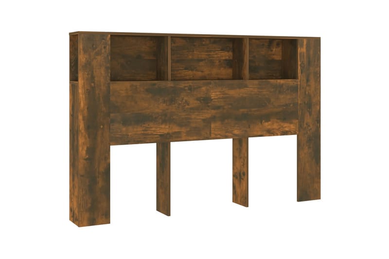 beBasic Sengegavlskap røkt eik 160x18,5x104,5 cm - Brun - Møbler - Senger - Sengetilbehør & sengegavl - Sengegavl