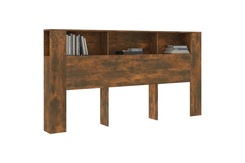 beBasic Sengegavlskap røkt eik 200x18,5x104,5 cm - Brun - Møbler - Senger - Sengetilbehør & sengegavl - Sengegavl