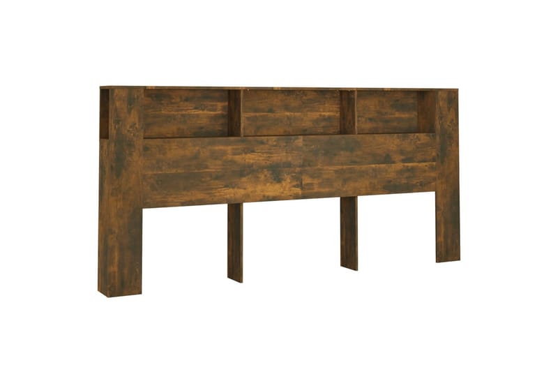 beBasic Sengegavlskap røkt eik 220x18,5x104,5 cm - Brun - Sengegavl