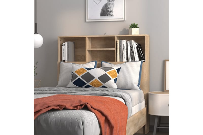 beBasic Sengegavlskap sonoma eik 100x19x103,5 cm - Brun - Møbler - Senger - Sengetilbehør & sengegavl - Sengegavl