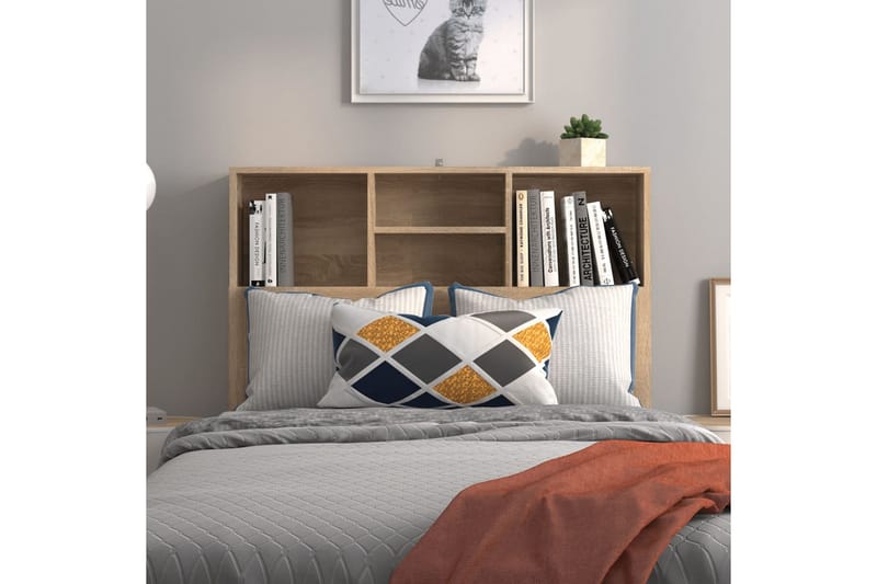 beBasic Sengegavlskap sonoma eik 100x19x103,5 cm - Brun - Møbler - Senger - Sengetilbehør & sengegavl - Sengegavl