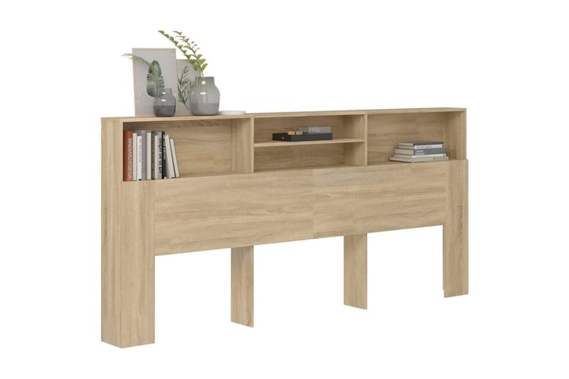beBasic Sengegavlskap sonoma eik 220x19x103,5 cm - Brun - Møbler - Senger - Sengetilbehør & sengegavl - Sengegavl