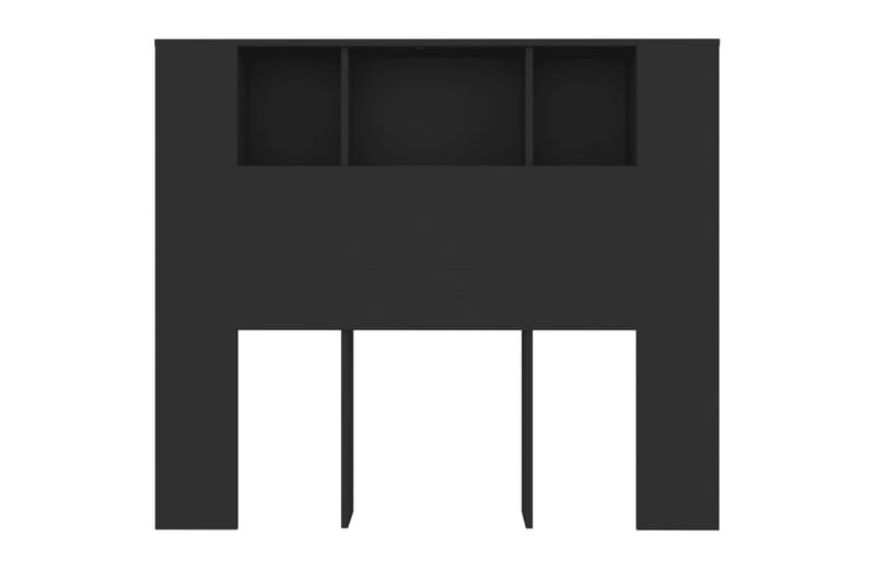 beBasic Sengegavlskap svart 120x18,5x104,5 cm - Svart - Møbler - Senger - Sengetilbehør & sengegavl - Sengegavl