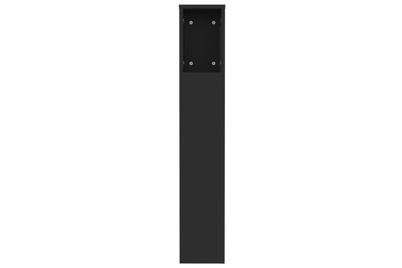 beBasic Sengegavlskap svart 120x18,5x104,5 cm - Svart - Møbler - Senger - Sengetilbehør & sengegavl - Sengegavl