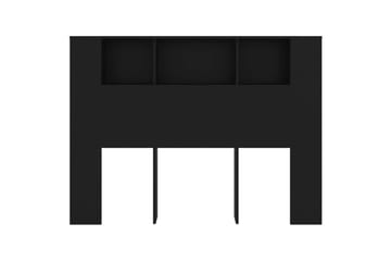 beBasic Sengegavlskap svart 140x18,5x104,5 cm - Svart - Møbler - Senger - Sengetilbehør & sengegavl - Sengegavl