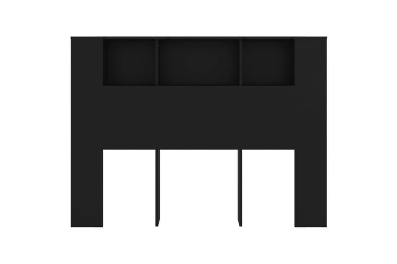 beBasic Sengegavlskap svart 140x18,5x104,5 cm - Svart - Sengegavl