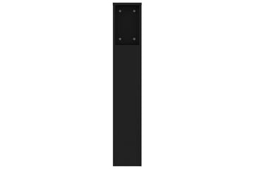 beBasic Sengegavlskap svart 140x18,5x104,5 cm - Svart - Møbler - Senger - Sengetilbehør & sengegavl - Sengegavl