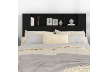 beBasic Sengegavlskap svart 140x18,5x104,5 cm - Svart - Møbler - Senger - Sengetilbehør & sengegavl - Sengegavl