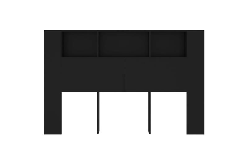 beBasic Sengegavlskap svart 160x18,5x104,5 cm - Svart - Møbler - Senger - Sengetilbehør & sengegavl - Sengegavl