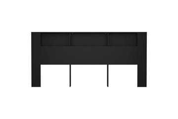 beBasic Sengegavlskap svart 220x18,5x104,5 cm - Svart - Møbler - Senger - Sengetilbehør & sengegavl - Sengegavl