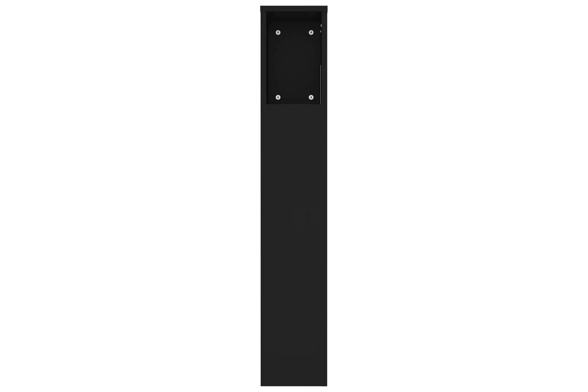 beBasic Sengegavlskap svart 220x18,5x104,5 cm - Svart - Møbler - Senger - Sengetilbehør & sengegavl - Sengegavl