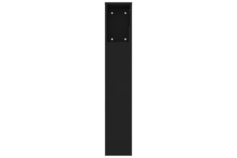 beBasic Sengegavlskap svart 220x18,5x104,5 cm - Svart - Møbler - Senger - Sengetilbehør & sengegavl - Sengegavl