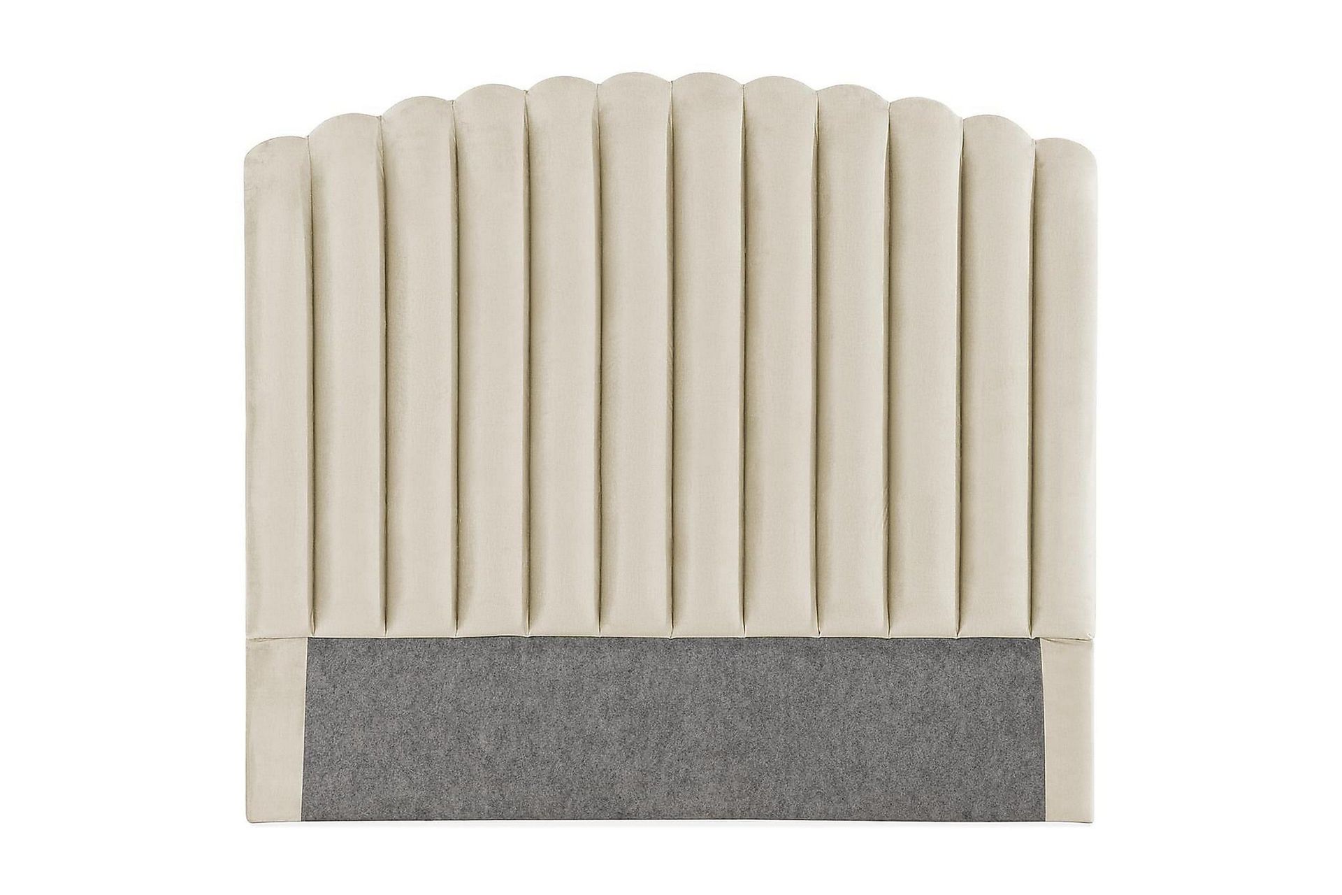 Davia Sengegavl Fløyel 140 cm - Beige / Lys