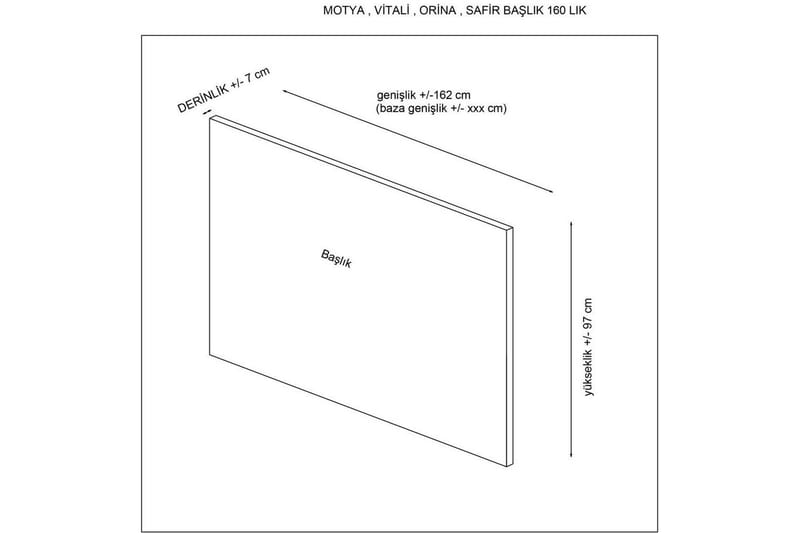Hodegjerde Sonyi 160 Antrasitt - Antrasitt - Møbler - Senger - Sengetilbehør & sengegavl - Sengegavl