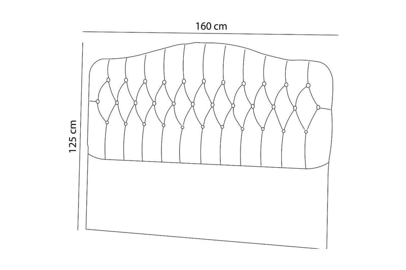 Hodegjerde Subato 160 Grå - Grå - Møbler - Senger - Sengetilbehør & sengegavl - Sengegavl