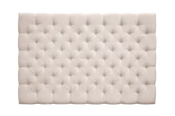 Joluma Polstret Sengegavl & Hodegavl 180 cm i Plysj med Knapper - Lys Beige - Møbler - Senger - Sengetilbehør & sengegavl - Sengegavl