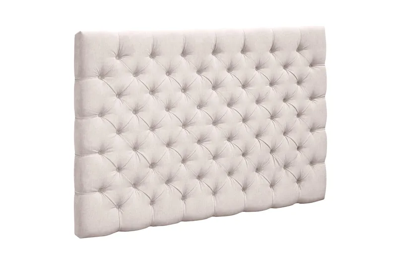 Joluma Polstret Sengegavl & Hodegavl 180 cm i Plysj med Knapper - Lys Beige - Møbler - Senger - Sengetilbehør & sengegavl - Sengegavl