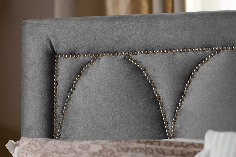 Leva Sengegavl 160cm - Mørkegrå/Fløyel - Møbler - Senger - Sengetilbehør & sengegavl - Sengegavl