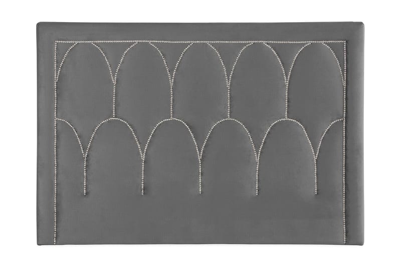 Leva Sengegavl 160cm, Mørkegrå/Fløyel