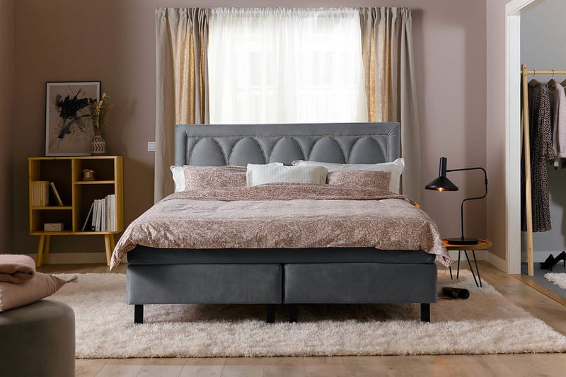 Leva Sengegavl 160cm - Mørkegrå/Fløyel - Møbler - Senger - Sengetilbehør & sengegavl - Sengegavl