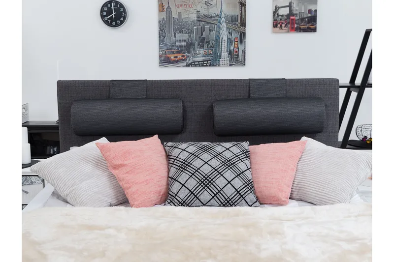 LUX Stor Nakkepute Ancona grå 2-pk - Pakkepris - Møbler - Senger - Sengetilbehør & sengegavl