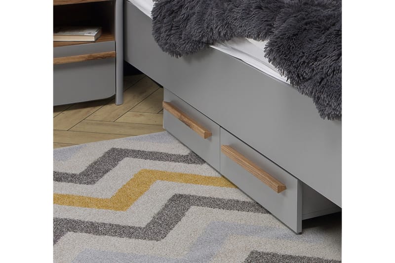 Ahmetbay Sengeskuff 2-pack - Grå/Brun - Møbler - Senger - Sengetilbehør & sengegavl - Oppbevaring til senger