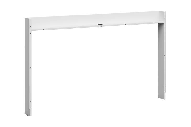 Alginet Sengeskinne 12x138 cm med USB - Natur / hvit høyglans - Oppbevaring til senger - Hyller
