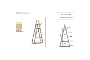 Baby Bed med kommode, stellebord, garderobe, bokhylle Kiddy 2-dører - 2-dører - Møbler - Senger - Sengetilbehør & sengegavl - Oppbevaring til senger