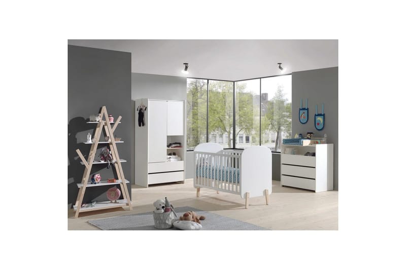Baby Bed med kommode, stellebord, garderobe, bokhylle Kiddy 2-dører - 2-dører - Møbler - Senger - Sengetilbehør & sengegavl - Oppbevaring til senger