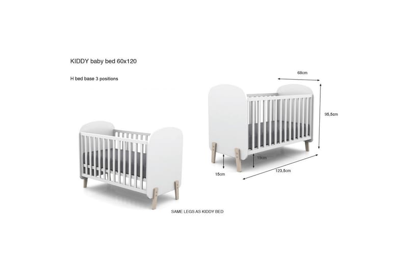 Baby Bed med kommode, stellebord, garderobe, bokhylle Kiddy 3 dører - 3 dører - Møbler - Senger - Sengetilbehør & sengegavl - Oppbevaring til senger