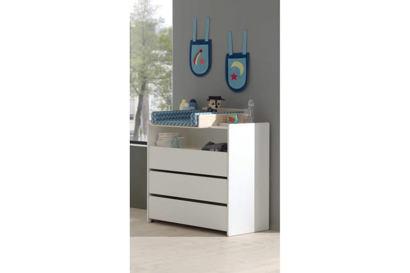 Baby Bed med kommode, stellebord, garderobe, bokhylle Kiddy 3 dører - 3 dører - Møbler - Senger - Sengetilbehør & sengegavl - Oppbevaring til senger