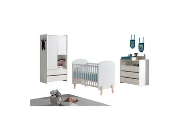 Baby Bed med kommode og garderobe topp Kiddy 2-dører - 2-dører - Møbler - Senger - Sengetilbehør & sengegavl - Oppbevaring til senger