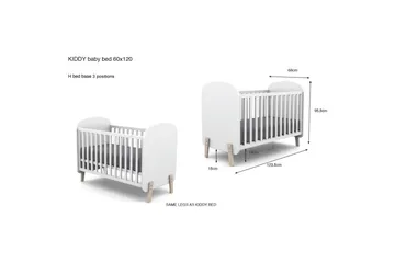 Baby Bed med kommode og garderobe topp Kiddy 2-dører - 2-dører - Møbler - Senger - Sengetilbehør & sengegavl - Oppbevaring til senger