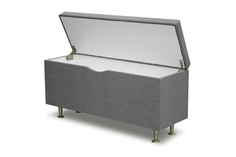 Cibele Sengekiste 130 cm - Lysegrå/Bjørk - Møbler - Senger - Sengetilbehør & sengegavl - Oppbevaring til senger - Sengekiste