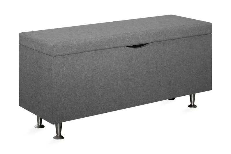 Cibele Sengekiste 130 cm, Lysegrå/Eik