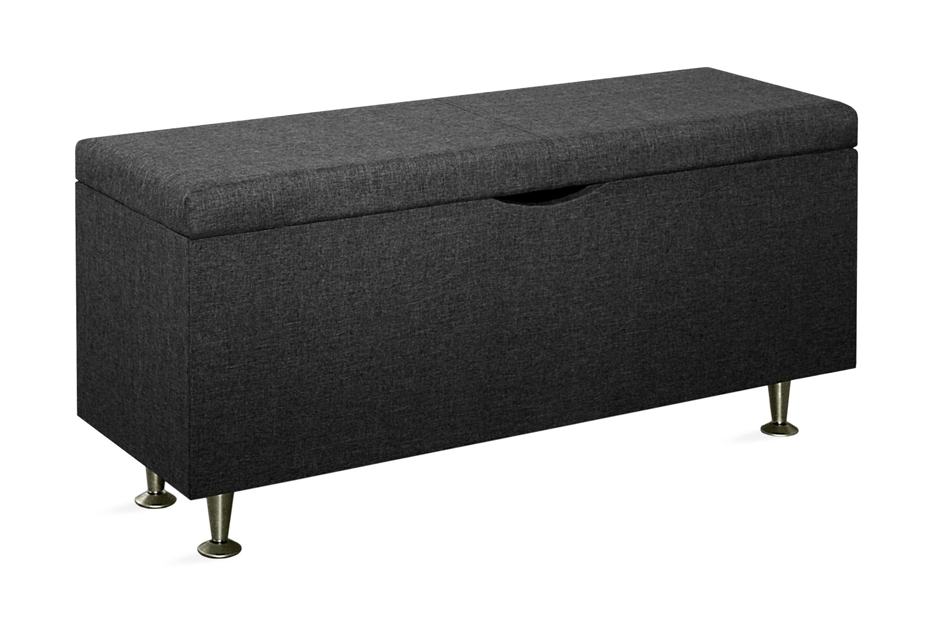 Cibele Sengekiste 130 cm - Mørkegrå/Metall - Møbler - Senger - Sengetilbehør & sengegavl - Oppbevaring til senger