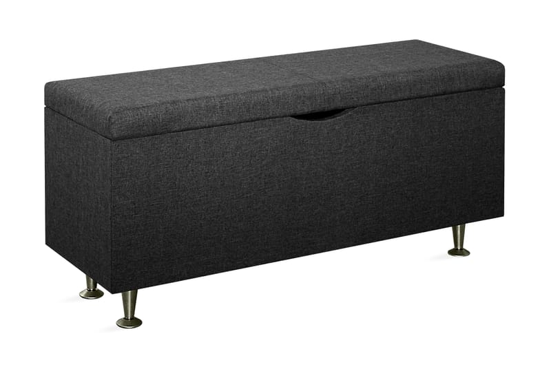 Cibele Sengekiste 130 cm - Mørkegrå/Metall - Møbler - Senger - Sengetilbehør & sengegavl - Oppbevaring til senger