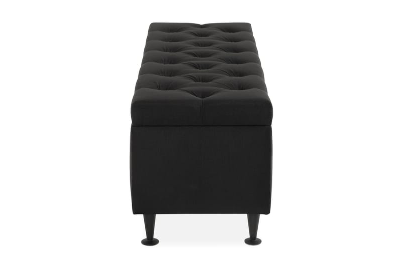 Ella Sengebenk 140cm Dypheftet - Svart - Møbler - Senger - Sengetilbehør & sengegavl - Oppbevaring til senger