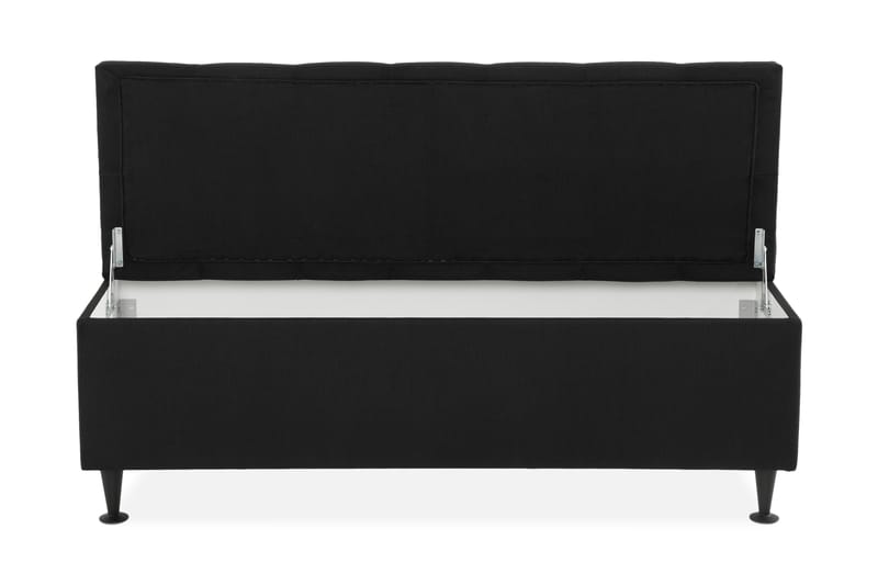 Ella Sengebenk 140cm Dypheftet - Svart - Møbler - Senger - Sengetilbehør & sengegavl - Oppbevaring til senger