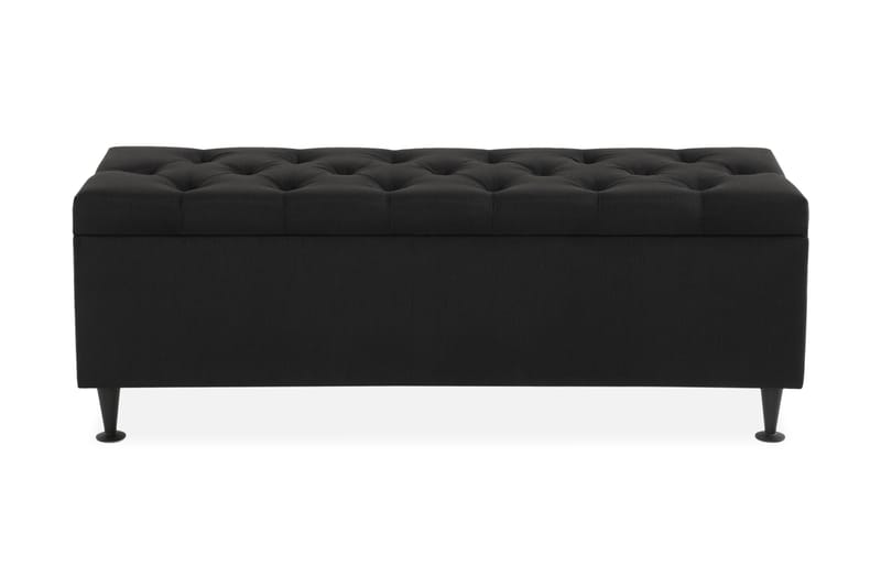 Ella Sengebenk 140cm Dypheftet - Svart - Møbler - Senger - Sengetilbehør & sengegavl - Oppbevaring til senger